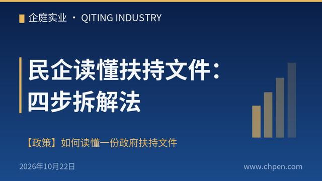 民企读懂扶持文件：四步拆解法
